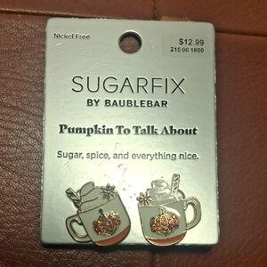 Gold and Orange Pumpkin Earrings